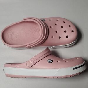 Crocs Crocband Clog Womens Size 10 Pink White